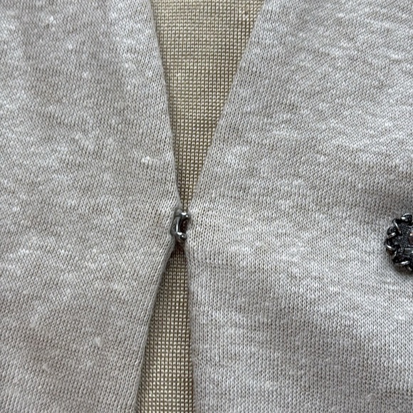 Max Studio 2 Ply Cashmere Beige sheer Panel High-Low Jacket - Picture 7 of 11